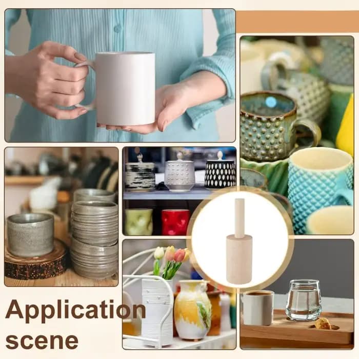 8.6x2.7 pouces tasse outils de poterie PapayaWhip bois