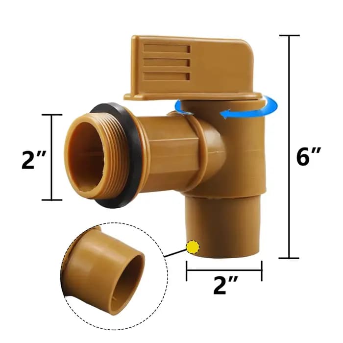 MUGLIO-Robinet de baril en plastique avec joint EPDM, robinet de baril de rechange blanc, tambour de