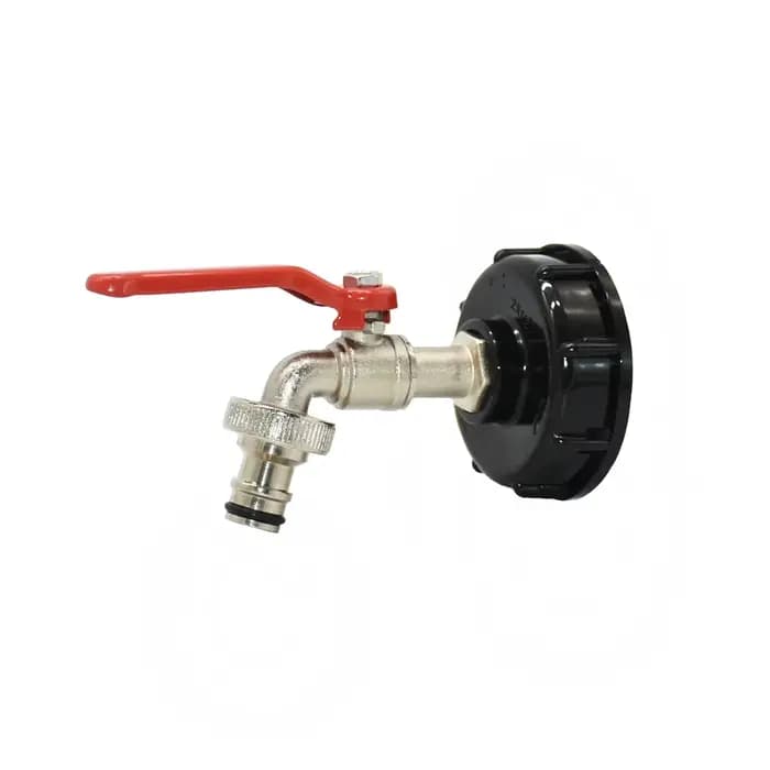 Adaptateur de robinet de réservoir IBC de 1000 litres, filetage S60X6, tuyau d'arrosage 1/2 voies, r