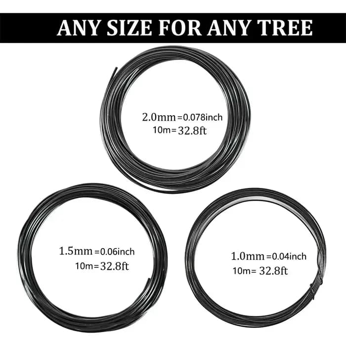 Fil de bonsaï 5/10m, 1mm, Support pour plantes, fil en aluminium anodisé pour faire du bonsaï sur le