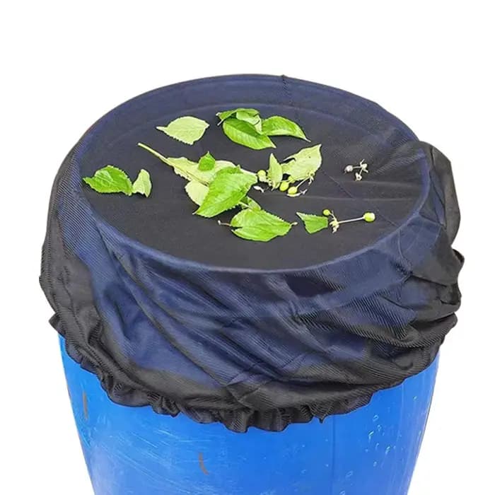 Couverture en filet pour barils de pluie, couvercle de réservoir, seaux de collecte d'eau, fournitur