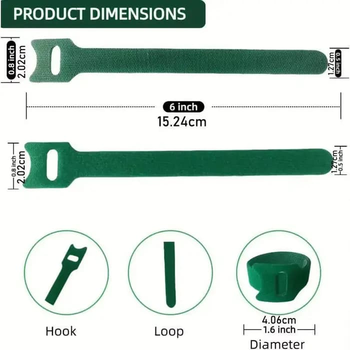 Attaches pour plantes en nylon antidérapantes réutilisables, avec attaches auto-agrippantes, réglabl