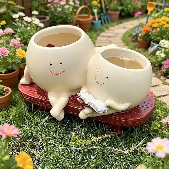 Pot de fleurs en résine mignon pour plantes succulentes