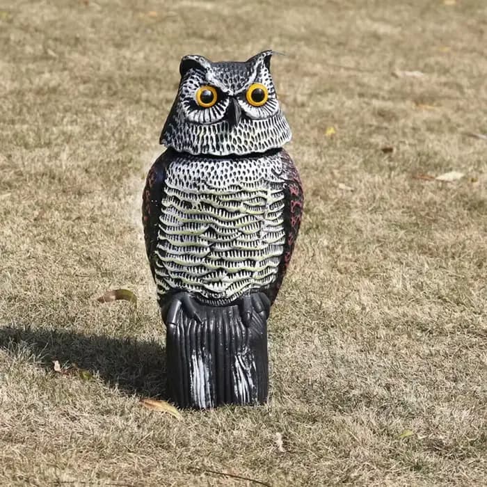Répulsif d'oiseaux réaliste, leurre de hibou, épouvantail, épouvantail, oiseaux, hibou, propagateur,