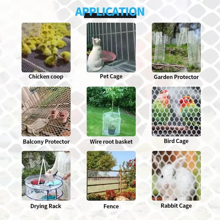 Filet de Protection de jardin en plastique, filet de clôture en fil de poulet pour volaille, élevage