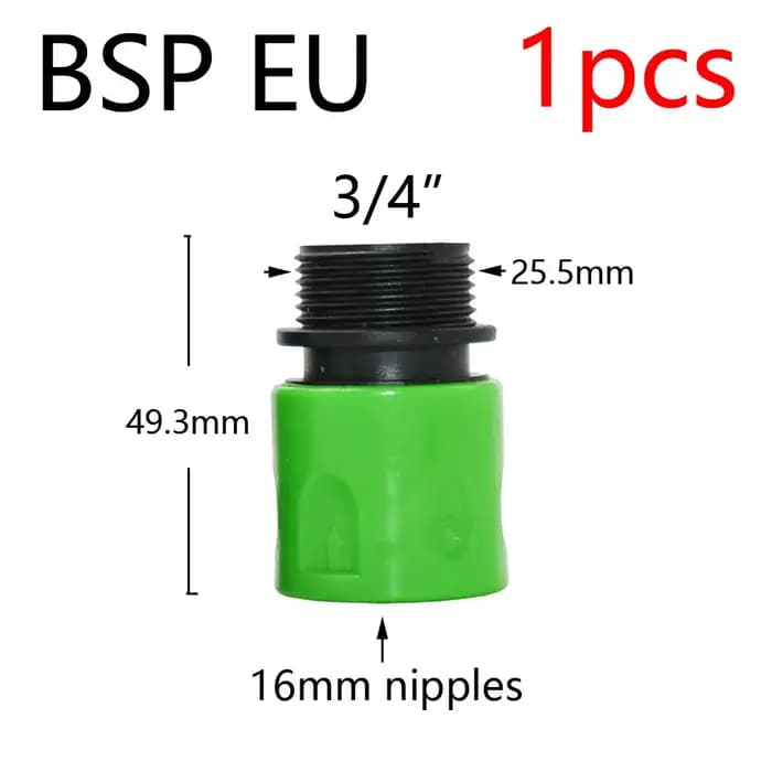 Connecteur rapide mamelon EURO USA 3/4 pouces mâle femelle fileté tuyau adaptateur