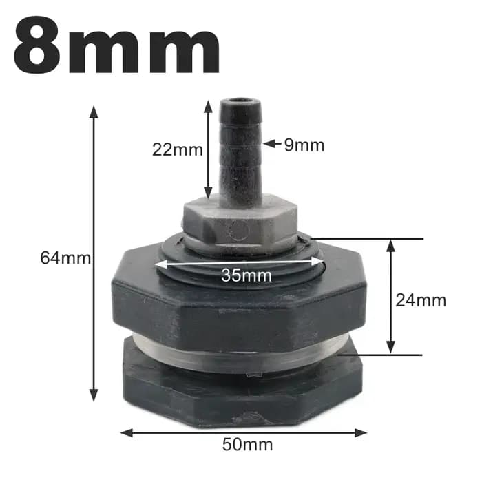Connecteur de réservoir d'eau en PVC, Tube G1/2 à 8/10/12/16mm, adaptateur de réservoir de poisson d