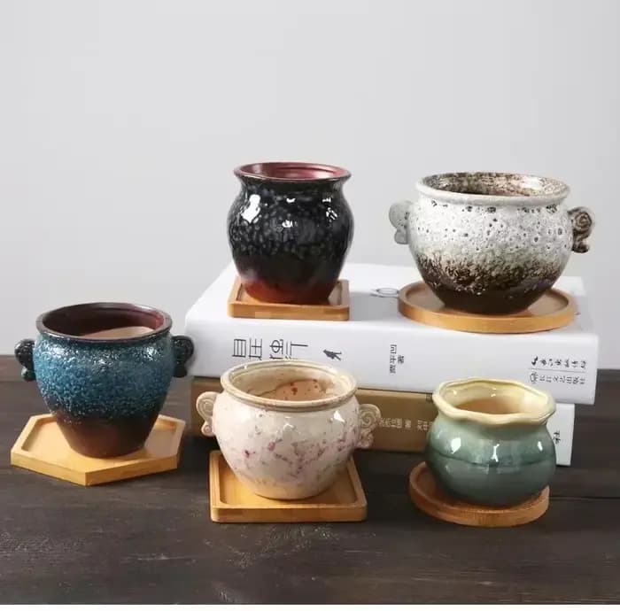 Plateau multi-bambou, soucoupe en bois, Pot de fleur, plateau de tasse, plaque de dessous de verre, assiette décorative de cuisine, dessous de verre créatif, tapis de tasse à café