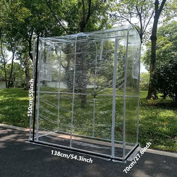 Serre moyenne-petite portative extérieure avec couvercle PE/PVC durable