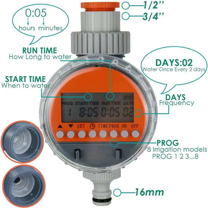 KESLA-Valve à Bille d'Irrigation existent LCD Contrôleur Électronique, Minuterie pour l'Eau Précieus