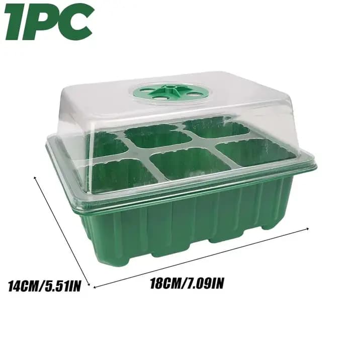 Plateau de semis à 6 compartiments, mini-serre, base de germination pour plantes, boîte de culture, kit de démarrage pour plantes, boîte de culture de graines
