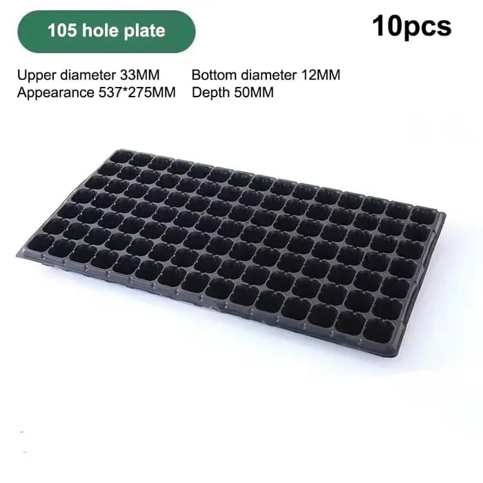 Ensemble de 10 plateaux de semis en plastique pour jardin, germination efficace, idéal pour les grai