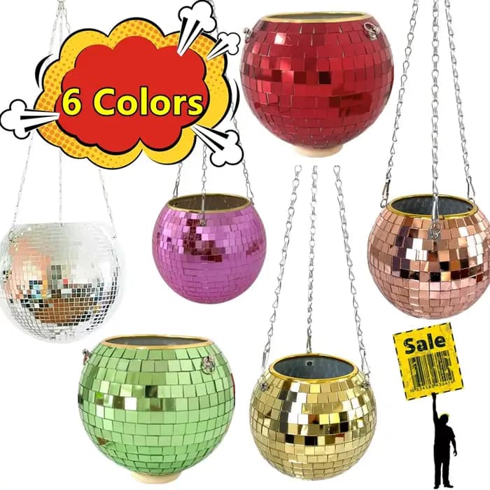 Nouveau Boule Disco suspendue Pot de fleur plantes d'intérieur Style bohème jardinière de fleurs Pot