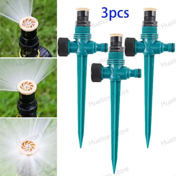Arroseur de jardin 360 ° Système d'arrosage par Rotation, Tube automatique au sol pour l'agricultu
