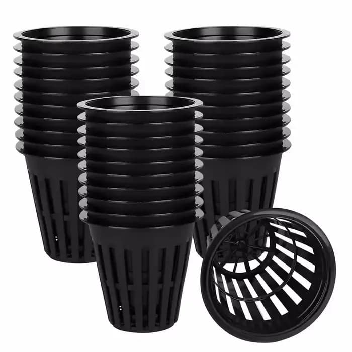24/48 pièces Pots en filet perforé ronds de 2 pouces pour jardinage hydroponique