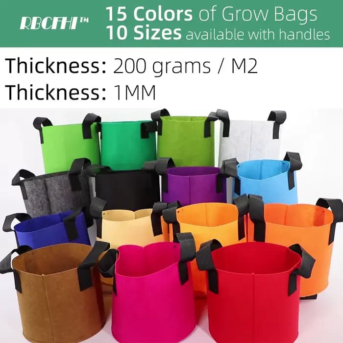 RBCFHI 1-20 gallons coloré plante poussent sacs fleur légumes aération plantation Pot conteneur jard