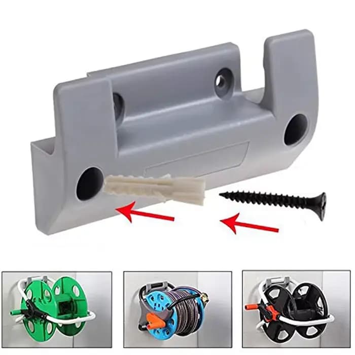 Support de bobine de tuyau d'arrosage en Pvc, 1 pièce, cintre mural, crochet de rangement, support d