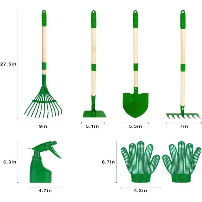 Ensemble d'outils de jardinage pour enfants de 7 pièces