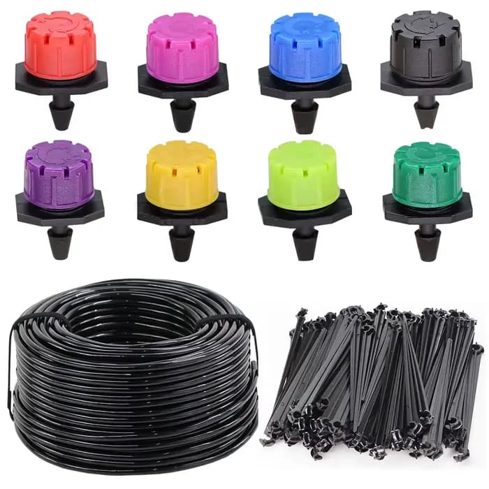 Tuyau d'arrosage de jardin en PVC, 5-10m, 4/7mm, système de micro d'argile avec 8 trous, goutteurs,