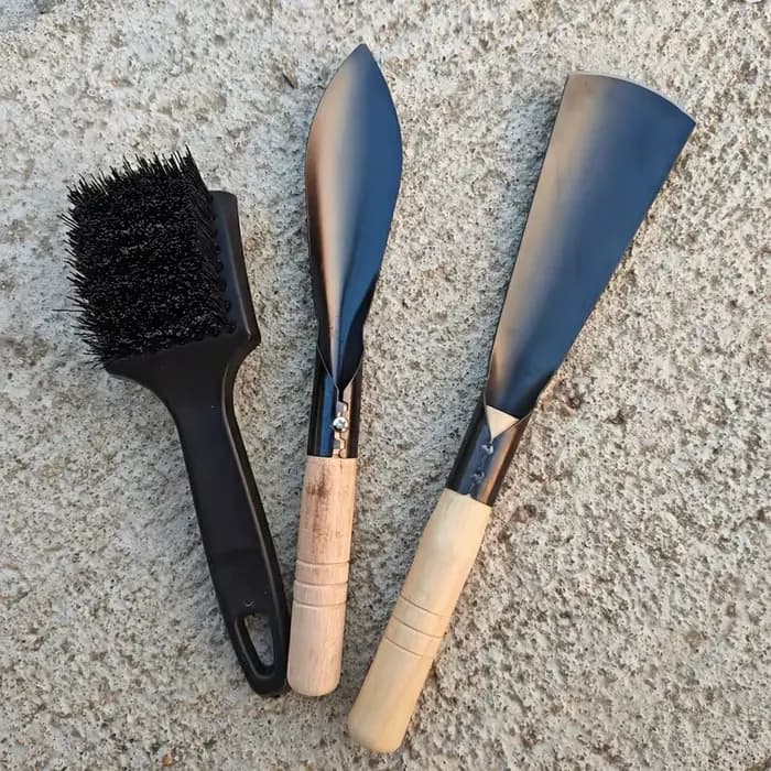 Ensemble de brosses de nettoyage de grattoir de pont de tondeuse à gazon de jardin