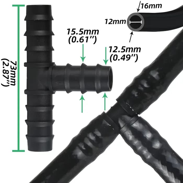SPRYCLE 10 pièces 16mm raccords connecteur droit Micro Irrigation goutte à goutte 1/2 ''PE tuyau tuy