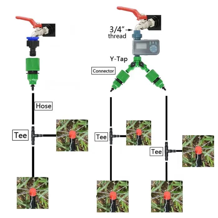 Système d'arrosage automatique de jardin 5-50M, minuterie de bricolage, système d'irrigation goutte-