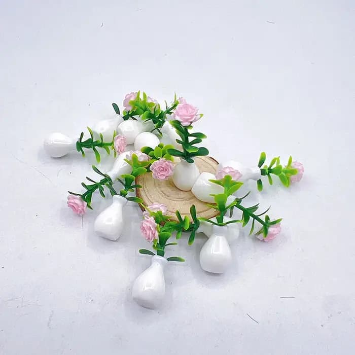 Mini vase pot de fleurs avec modèle de fleur décoratif