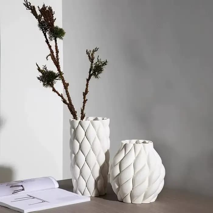 Vases en céramique décor moderne Vase à fleurs bureau