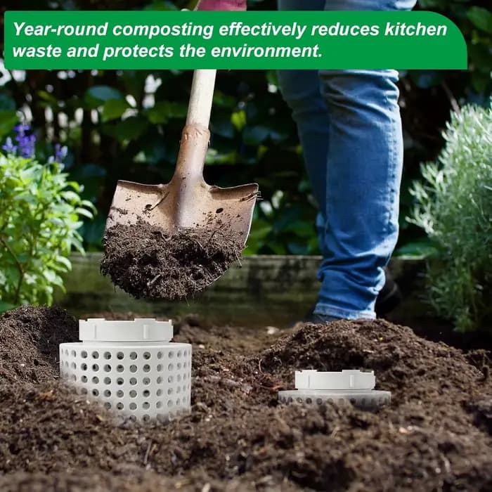 Bac à compost extérieur, kit de bac à compost de ferme de ver souterrain pour lits de fleurs surélevés à la maison