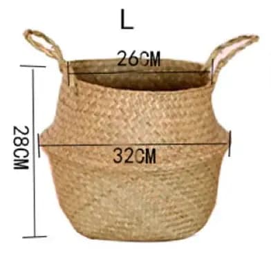 Tissé sale stockage jonc de mer osier rotin suspendu Pot de fleur plante organisateur jardin Gadgets support Ganzш Kala