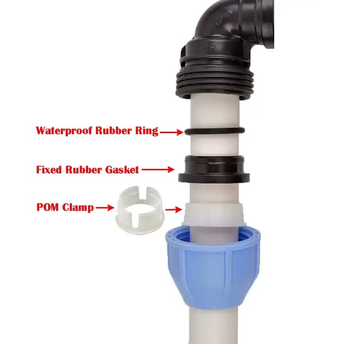 Connecteur coudé en T droit, filetage 1/2 "3/4" 1 "à 20/25/32 PE, système d'irrigation, raccord de C