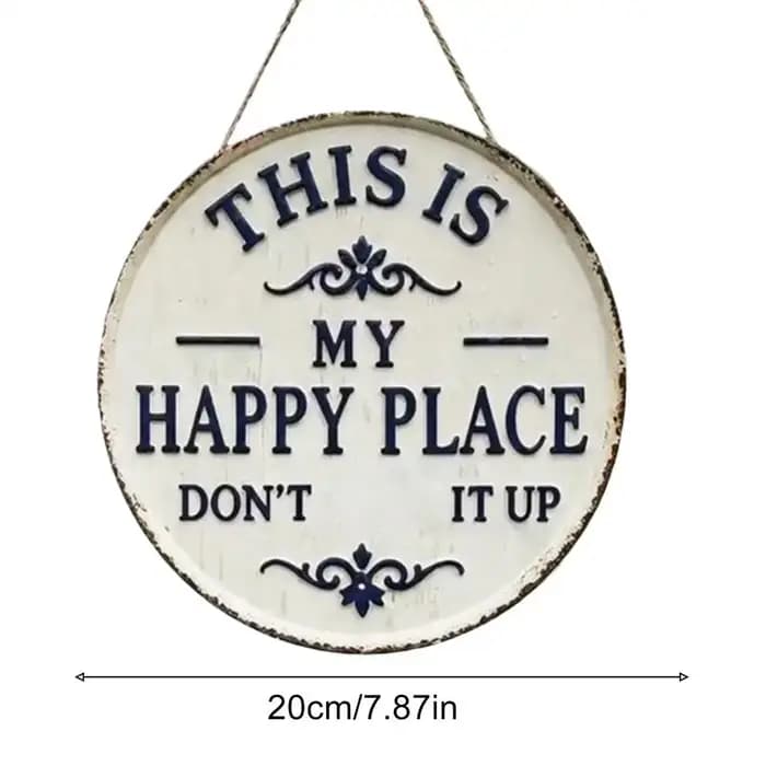 Panneaux de jardin ronds vintage amusants