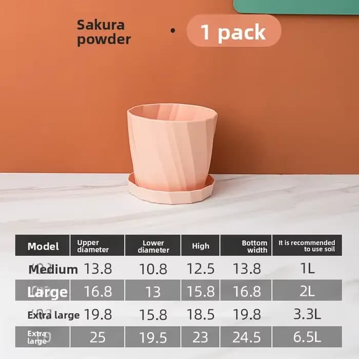 Pot de fleurs en résine plastique grand format