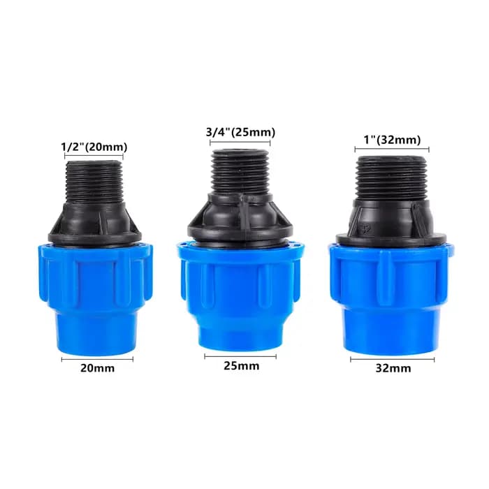 Convertisseur de tuyau PE 20/25/32mm, adaptateur réducteur de filetage 1/2 "3/4" 1 ", connecteur de