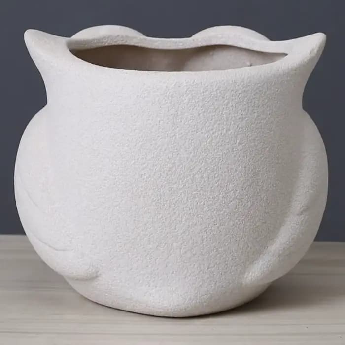 Pot à plantes unique en céramique en forme de hibou