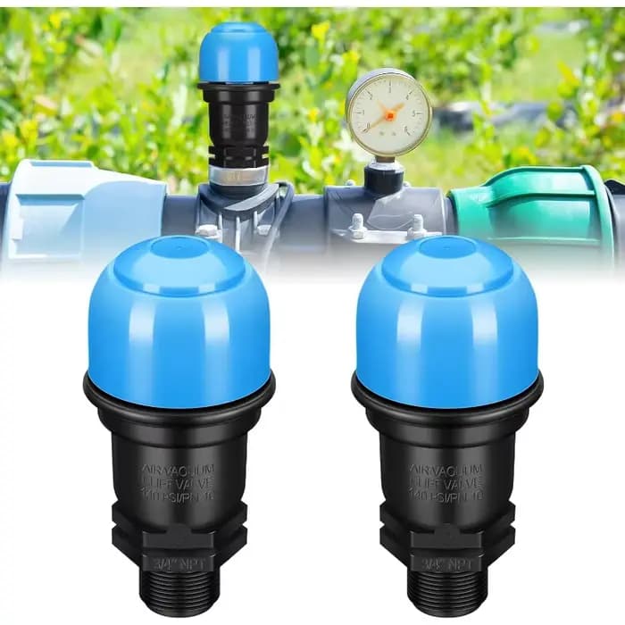 Lot de 2 vannes de purge d'air 3/4 pouce à filetage mâle pour économie d'eau dans les systèmes d'irr