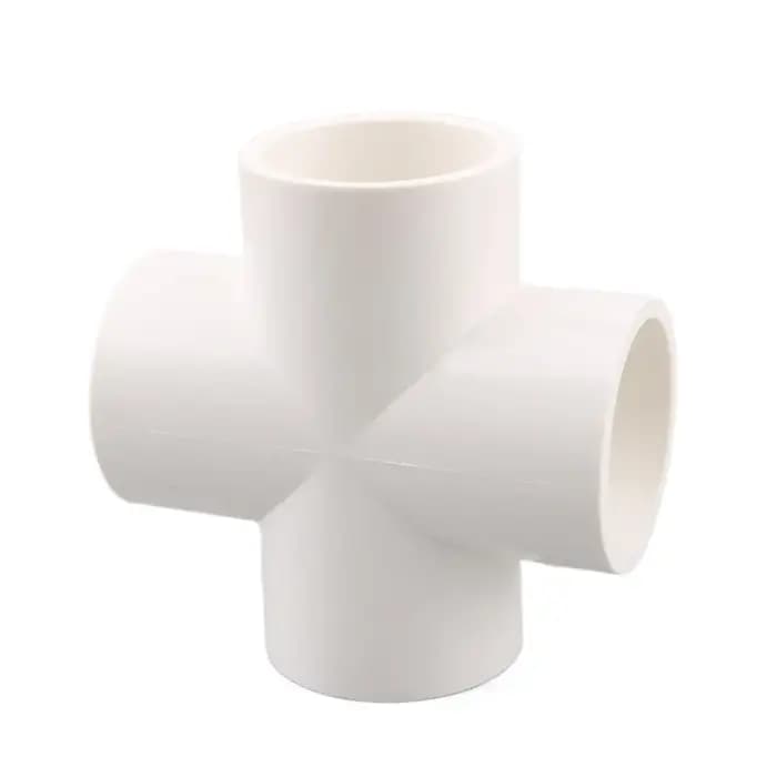 Raccords de tuyaux en PVC blanc, coude droit, connecteur croisé en T, adaptateur de tuyau d'eau, Joi
