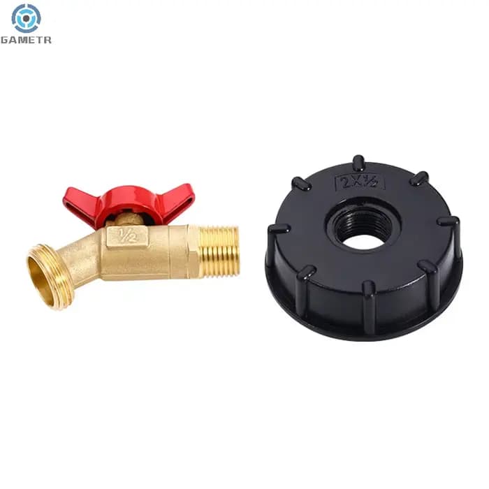 Accessoires pour réservoir IBC, filetage grossier S60X6, filetage femelle 60 mm vers 1/2\", 3/4\", 1