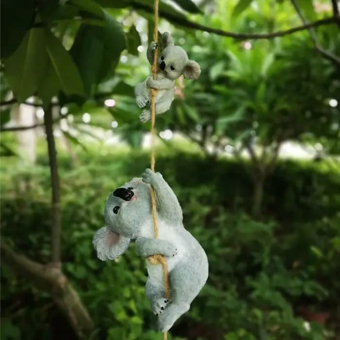 Figurine d'ours Koala en résine, 1 pièce, Adorable balançoire, parfaite pour la décoration de jardin