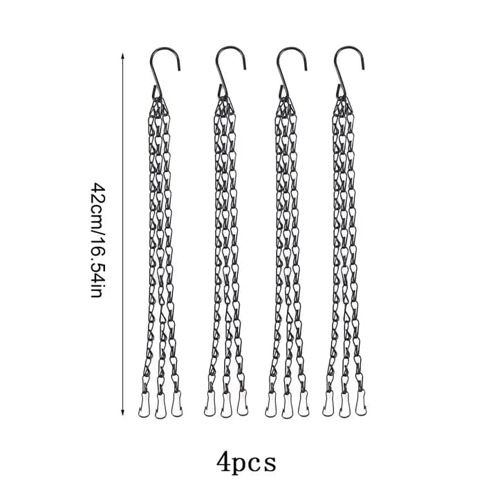 4/2 pièces paniers suspendus chaînes avec crochets 18 pouces Pot de plante de fleur cintre de chaîne
