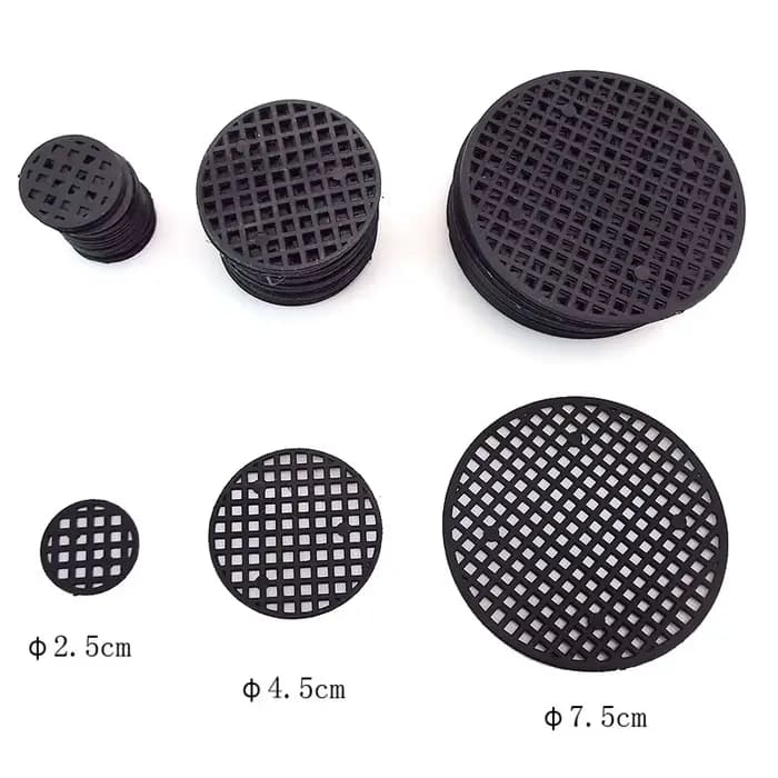 25 pièces 2.5cm 4.5cm 7.5cm rond fleur plante Pot trou maille fond Pad pour bonsaï Pot grille tapis