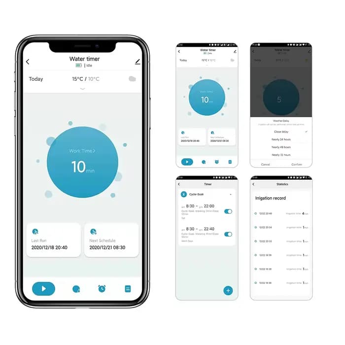 Système d'arrosage automatique de jardin, minuterie intelligente Wifi, contrôleur d'irrigation goutt