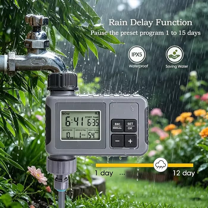 Minuterie d'eau de jardin électronique