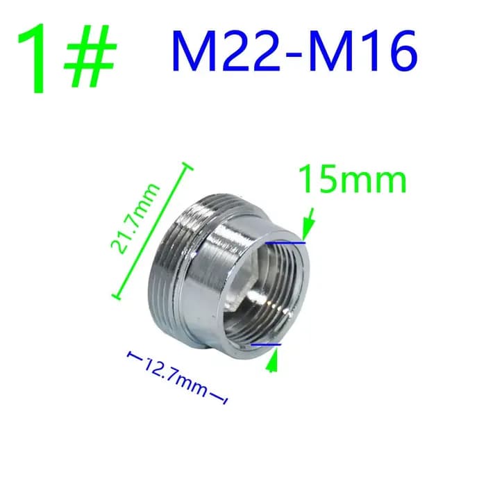 Argent 1/2 "M16 M17 M18 M19 M20 M22 M24 M28 M32 connecteur de filetage en laiton pour Conversion de