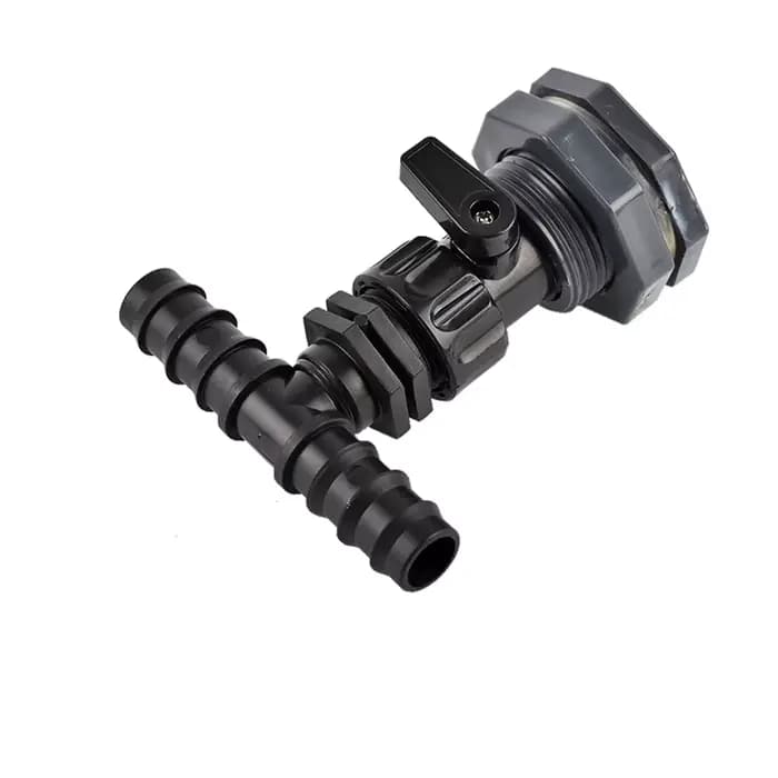 Connecteur de réservoir d'eau en PVC de 3/4 pouces, tube barbelé pour raccord de tuyau traversant po