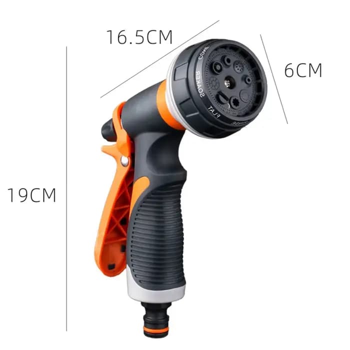 Pistolet d'arrosage de jardin, 8 Modes, pulvérisateur haute pression, buse d'arrosage réglable pour
