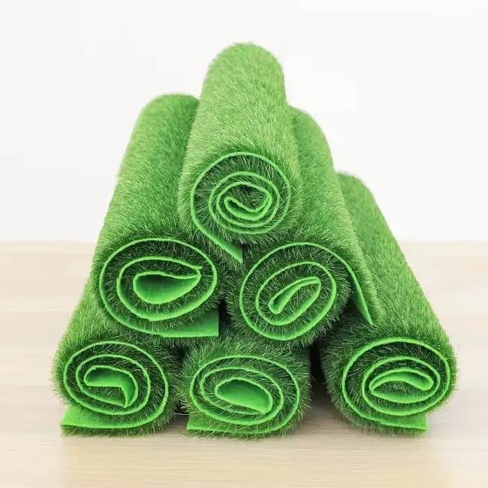 Tapis d'herbe verte, pelouses artificielles
