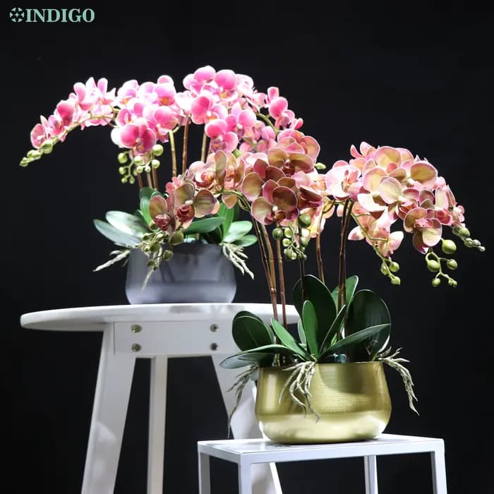 Orchidée cœur violet pour décoration de bureau