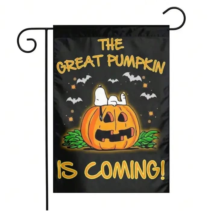 Drapeaux de jardin - Décoration de patio extérieure imprimée recto-verso avec motif de citrouille et de fantôme