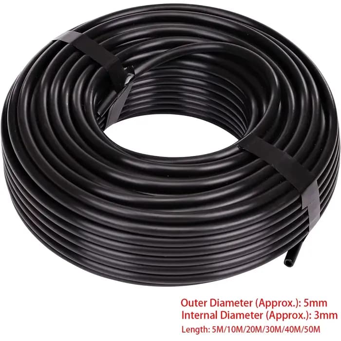 Tuyau d'arrosage de jardin 5-50m, 4/7mm, micro tuyau d'irrigation en PVC, tube d'arrosage pour pelou
